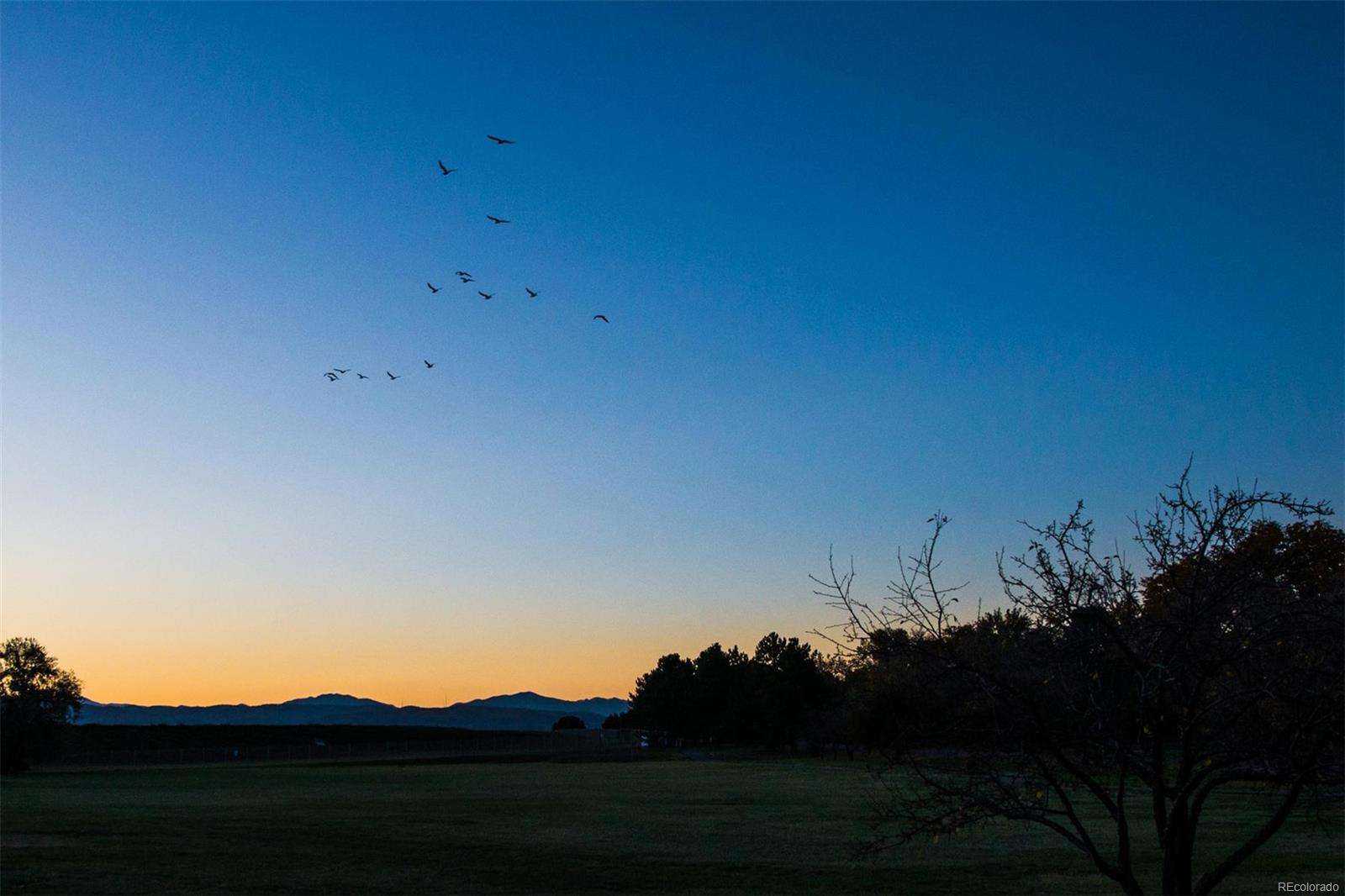 Sunset over a lake near Littleton, one of the easy date night ideas in Littleton, CO